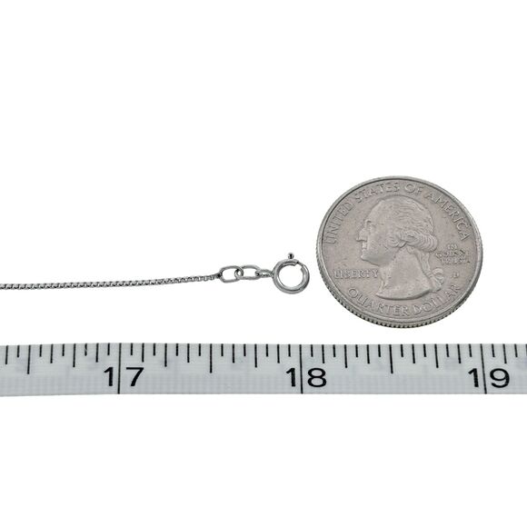 Vintage Sterling Silver 925 1mm Box Chain Necklace 18" - Picture 2 of 3